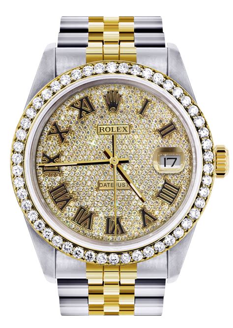 mens watch with rolex band diamonds|rolex full diamond prix.